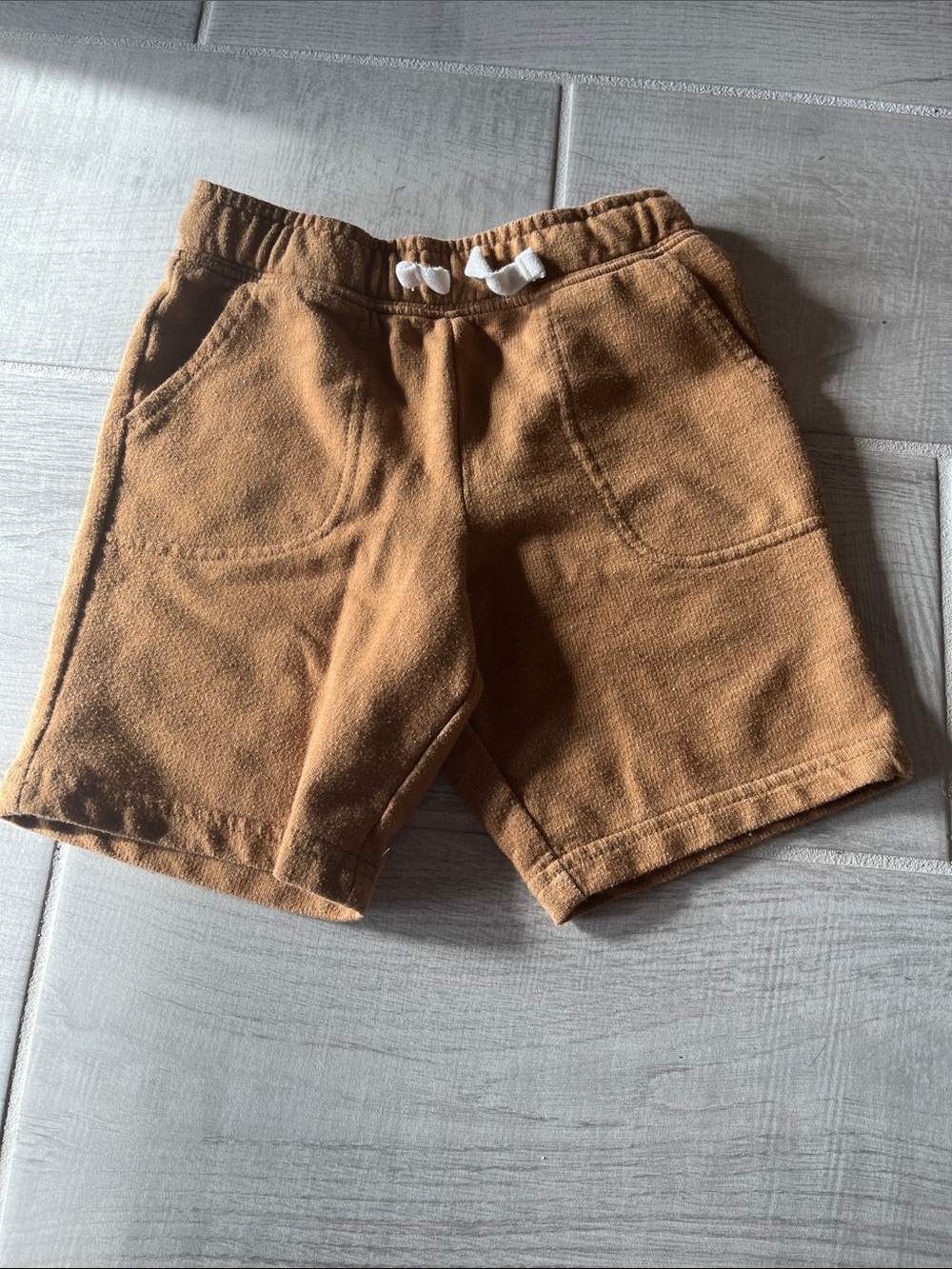 Cat & Jack Brown Knit Drawstring Shorts with Pockets